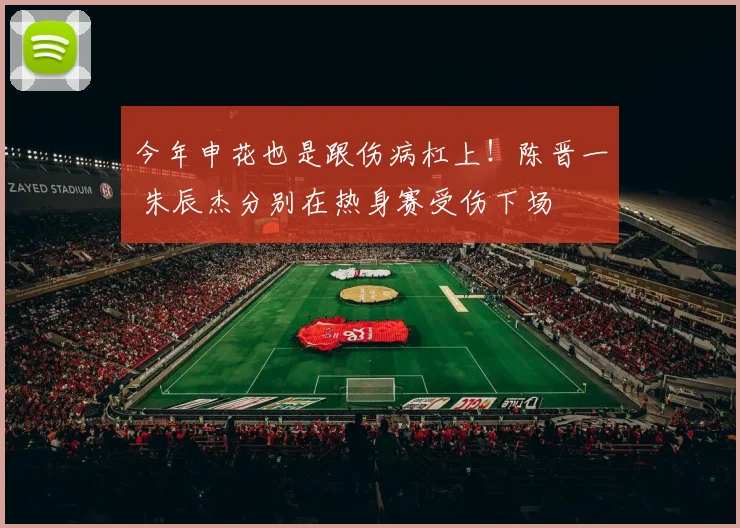今年申花也是跟伤病杠上！陈晋一 朱辰杰分别在热身赛受伤下场